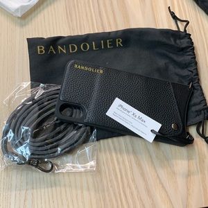 Authentic NWT bandolier iPhone XS Max wallet case with strap